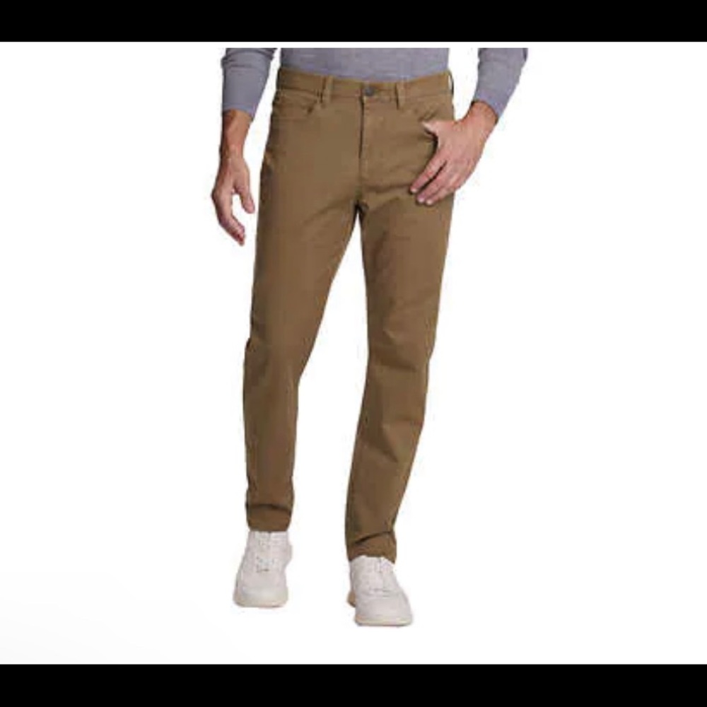 English Laundry Men's Twill 5 Pocket Pant, Green, 38x32
